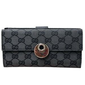 Gucci Continental Black Canvas Wallet